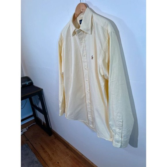 ✨5 for $15✨ Men’s Ralph Lauren Yellow Yarmouth Button Down Dress Shirt - Picture 2 of 9